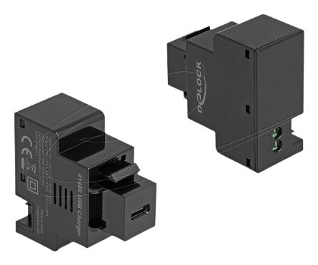 Keystone Modul Mit Usb Type-C Ladebuchse Pd 20 W Schwarz