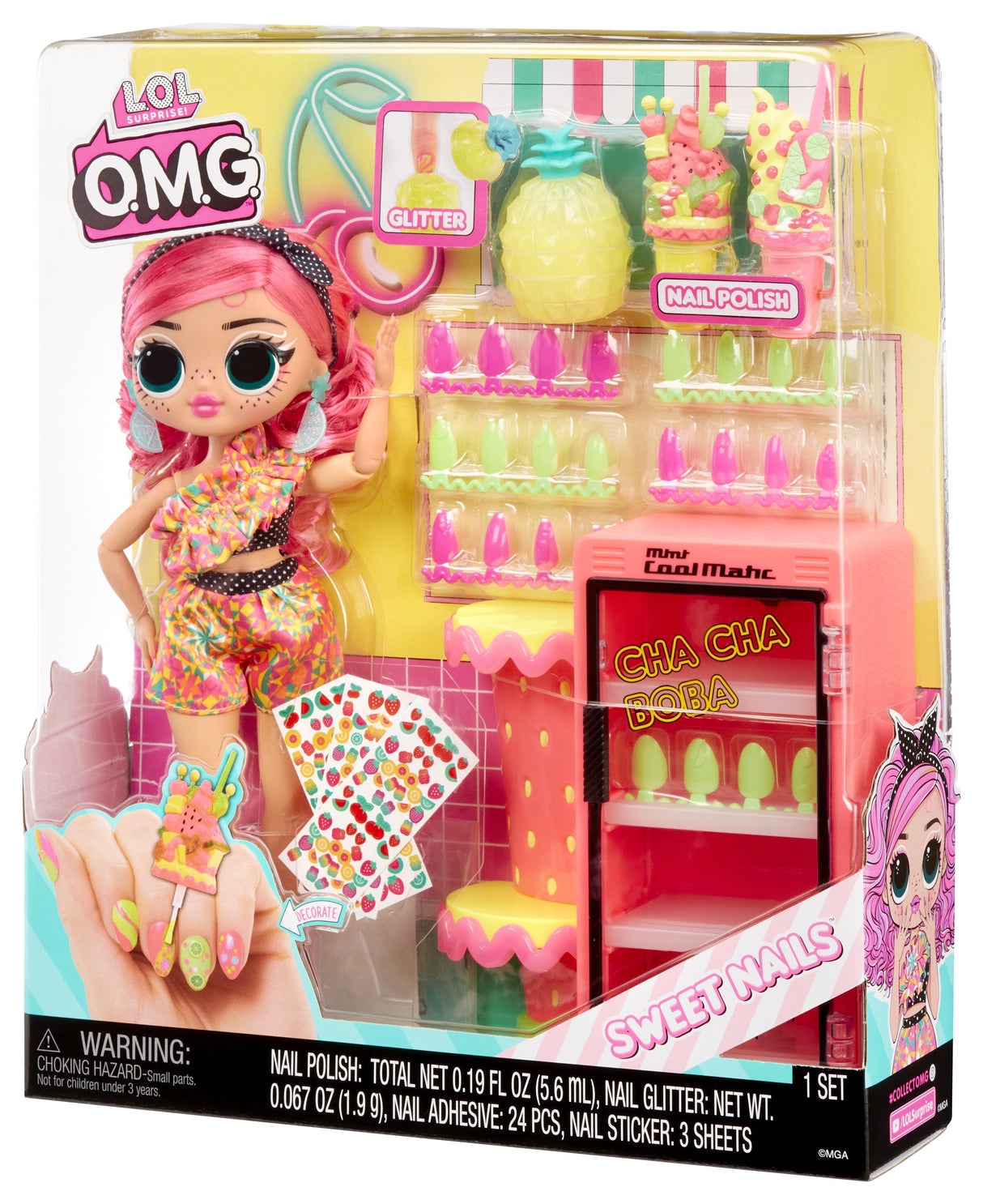 Muñeca  Mga Entertainment L.O.L. Surprise Omg Sweet Nails - Rosay Pops Fruit Shop 503842-Euc