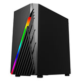 Caja Pc Unykach Mini Glayze  Micro-Atx - Iluminacion Argb - Ventana Lateral Cristal Templado - Usb-A 2.0/3.0 Y Audio - 1
