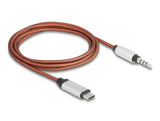Cable Delock Aux Usb Type-C Mecker Zu Klinkenmecker 3,5 Mm