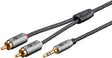 EAN 4040849652851 - Goobay 65285 cable de audio 1 m 3,5mm 2 x RCA Negro, Plata imagen 1