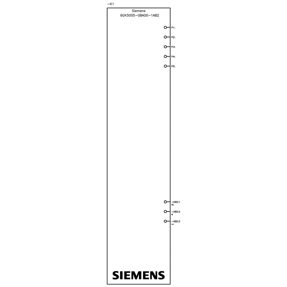 Siemens 6gk50050ba001ab2 Scalance Xb005 Unmanaged Ind. Ethernet Switch