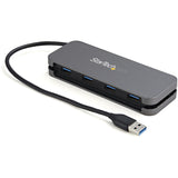 EAN 0065030883443 - StarTech.com HB30AM4AB hub de interfaz USB 3.2 Gen 1 (3.1 Gen 1) Type-A 5000 Mbit/s Negro, Gris imagen 1
