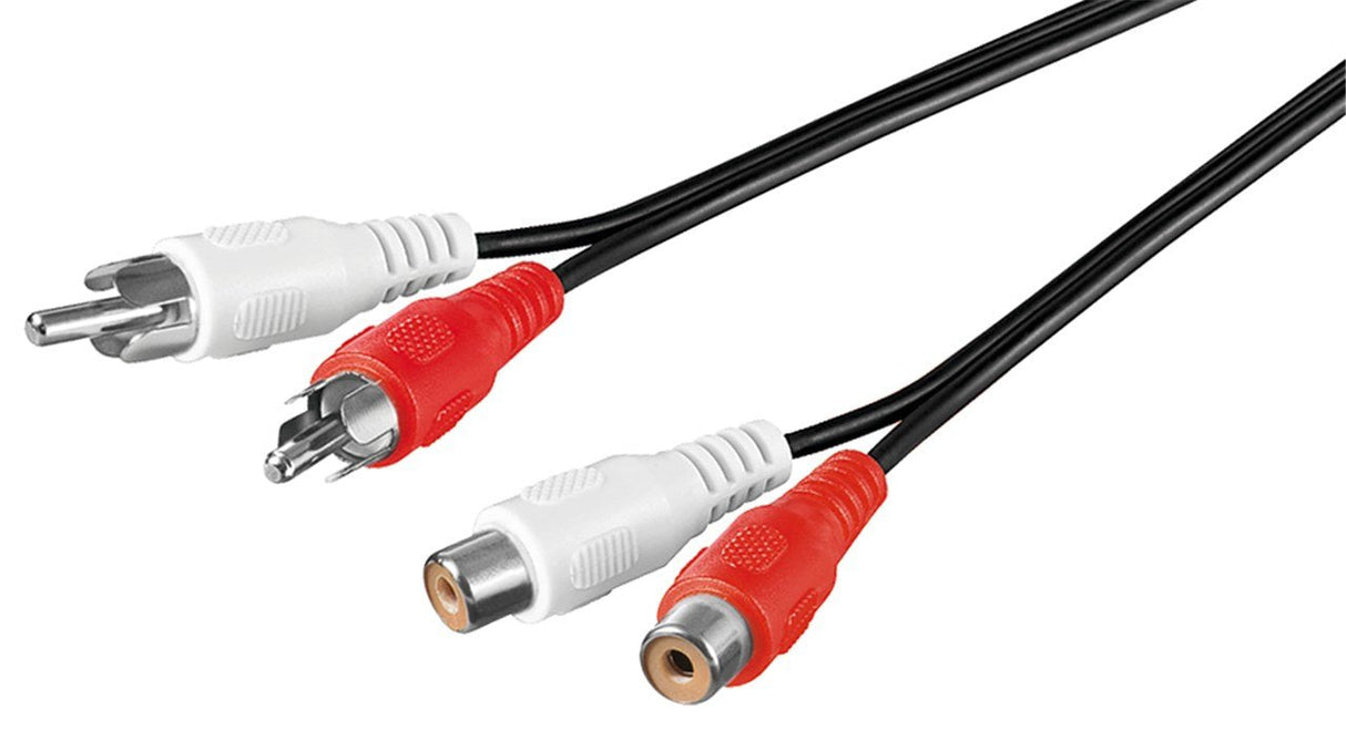 Cable  1,5m  2xrca M 2xrca H( Rojo Y Blanco)  Bulk Goobay