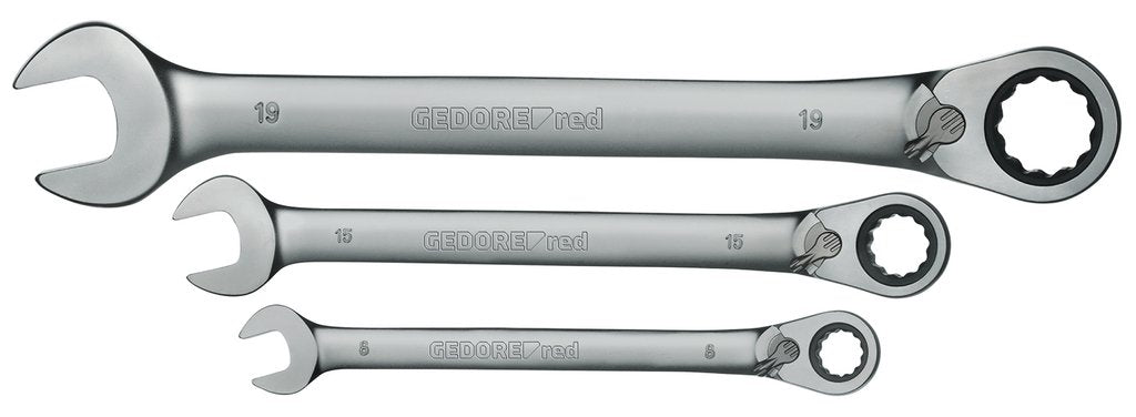 Juego De Llaves  Gedore Combinadas Con Carraca Rojas, 5 Piezas Llaves 3300872