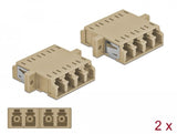 Lwl Kupplung Lc Quad Buchse Zu Lc Quad Buchse Multimode 2 Stück Beige