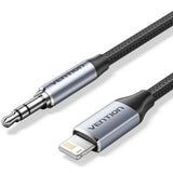 Adaptador Audio Vention Bmchg Jack 3.5 Macho Lightning Macho 1.5m Gris