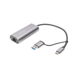 Adaptador Digitus Gigabit Ethernet 2.5g Usb-C + Usb A> Rj45