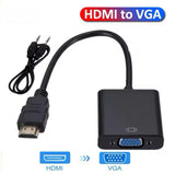 Adaptador Hmdi A Vga Hd 1080p 60hz Con Cable De Audio  3.5mm