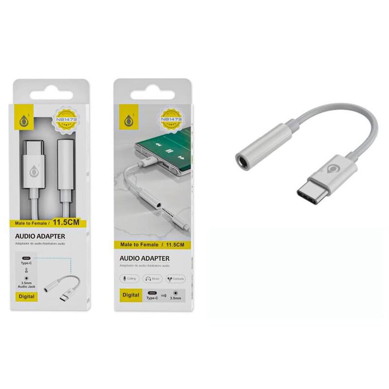 Adaptador Jc Nb1473 De Audio Usb-C (Macho) A Jack 3.5mm (Hembra) Blanco