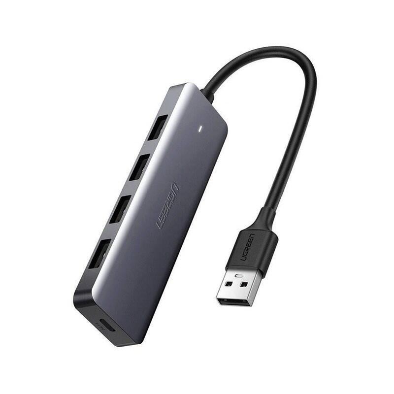 Adapter 4w1 Ugreen Hub Usb Do 4x Usb 3.0 + Usb-C (Szary)