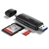 Adapter Usb + Usb-C Ugreen Cm304 Czytnik Kart Sd + Microsd (Czarny)