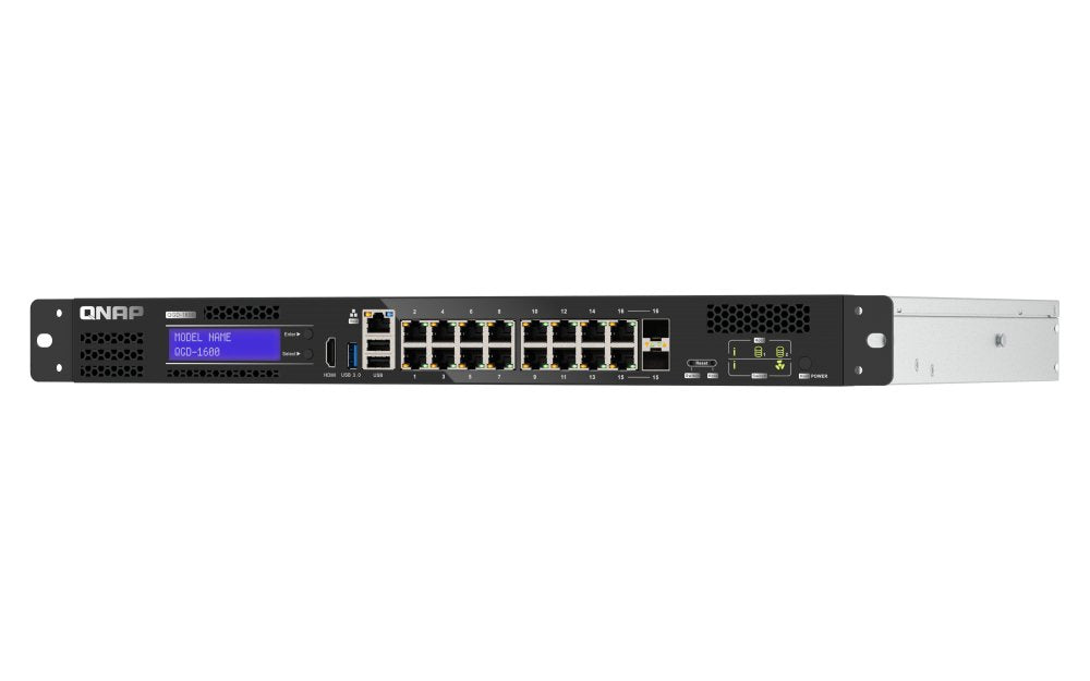 Qnap Qgd-1600 Gestionado Gigabit Ethernet (10/100/1000) 1u Negro, Gris
