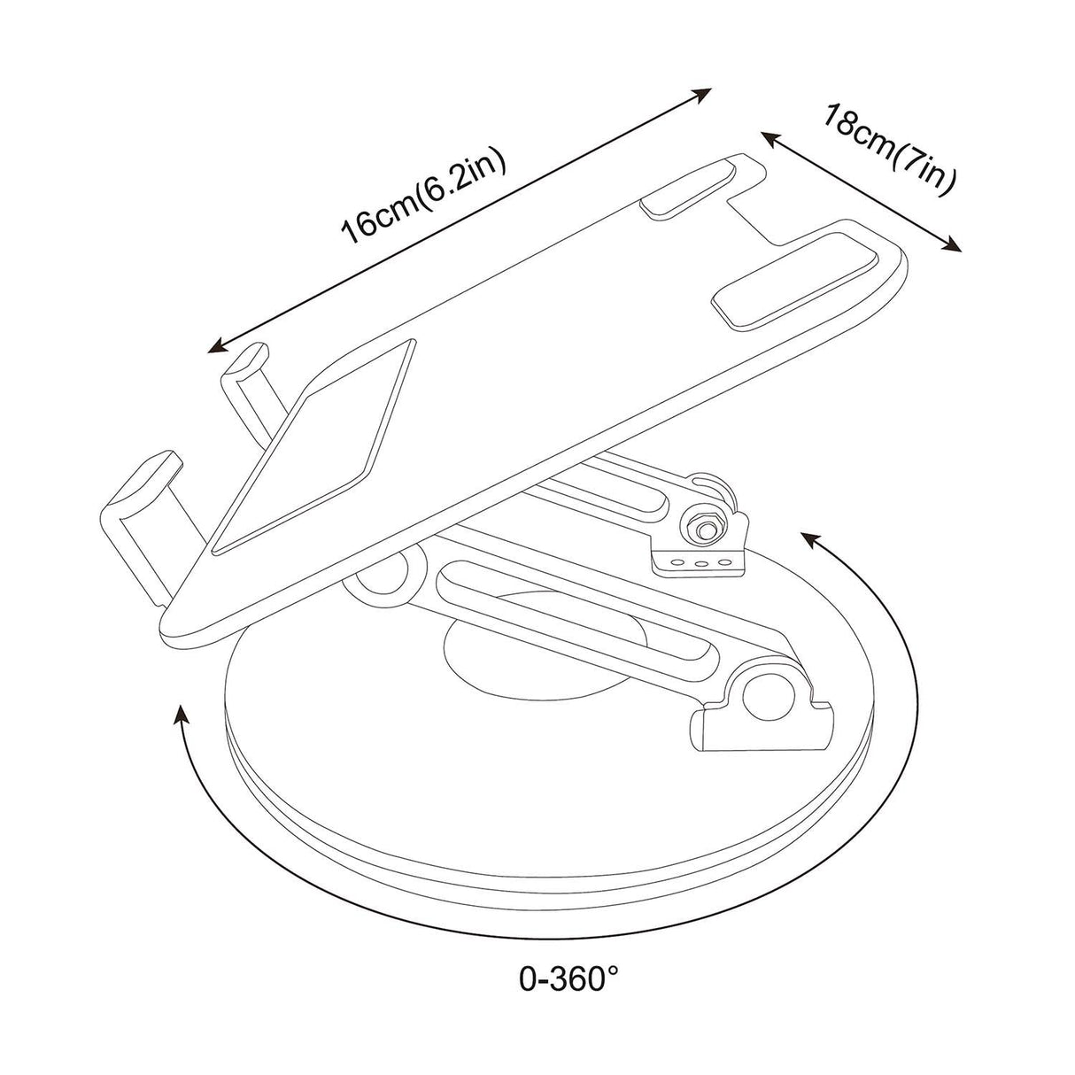 Aisens Soporte De Sobremesa Giratorio Ajustable Para Portatil / Tablet 7-13, Plata