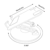 Aisens Soporte De Sobremesa Giratorio Ajustable Para Portatil / Tablet 7-13, Plata