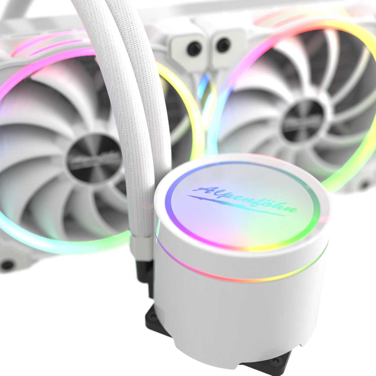 Alpenfohn Glacier Water 240 White High Speed Argb Cpu Water Cooler - 240mm
