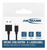 Ansmann Cable De Datos Y Carga Usb A Micro-Usb 100cm