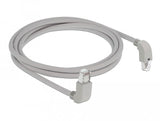 Cable De Parche De Delock Rj45 Cat.6a S/Ftp Grey, 2 Metros, Enchufes Angulados 1x Arriba, 1x Debajo 85872