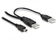 EAN 4043619824472 - DeLOCK 2x USB2.0-A male / USB mini 5-pin cable USB 1 m USB A Mini-USB B Negro imagen 1