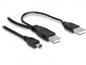 EAN 4043619824472 - DeLOCK 2x USB2.0-A male / USB mini 5-pin cable USB 1 m USB A Mini-USB B Negro imagen 1