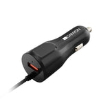 Canyon C-033 2.4a Usb-A Wbudowany Kabel Lightning Czarna