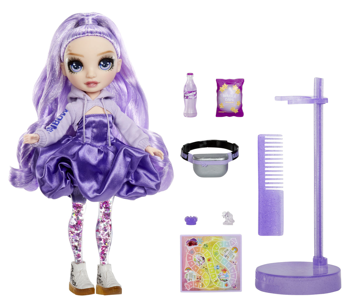 Muñeca  Mga Entertainment Rainbow High De Moda Rainbow High Sparkle & Shine - Viola, Muñeca 427810-Int