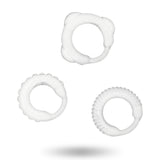 Addicted Toys - Set 3 Anillos Pene Clear