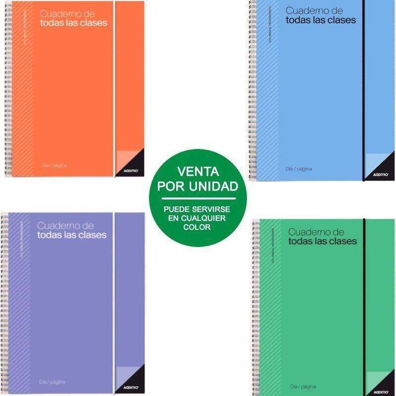 Additio Cuaderno De Todas Las Clases Para El Profesorado D/P Espiral Doble 256 Páginas Pvc C/Surtidos