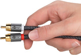 Cable  5,0m 1xrca M A 2xrca Macho Subwoofer Flexiplus Nylon Goobay