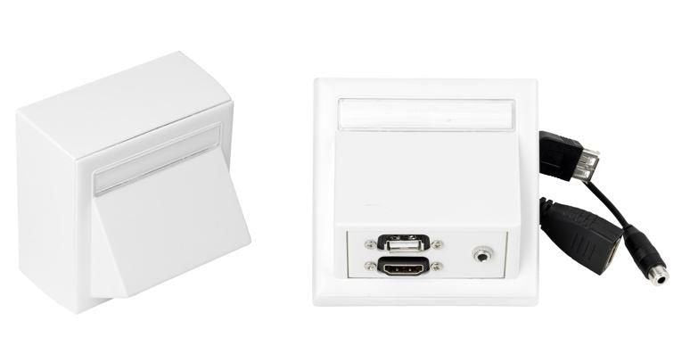 EAN 5712505342435 - Vivolink WI221260 toma de corriente HDMI + USB A + 3,5mm Blanco imagen 1