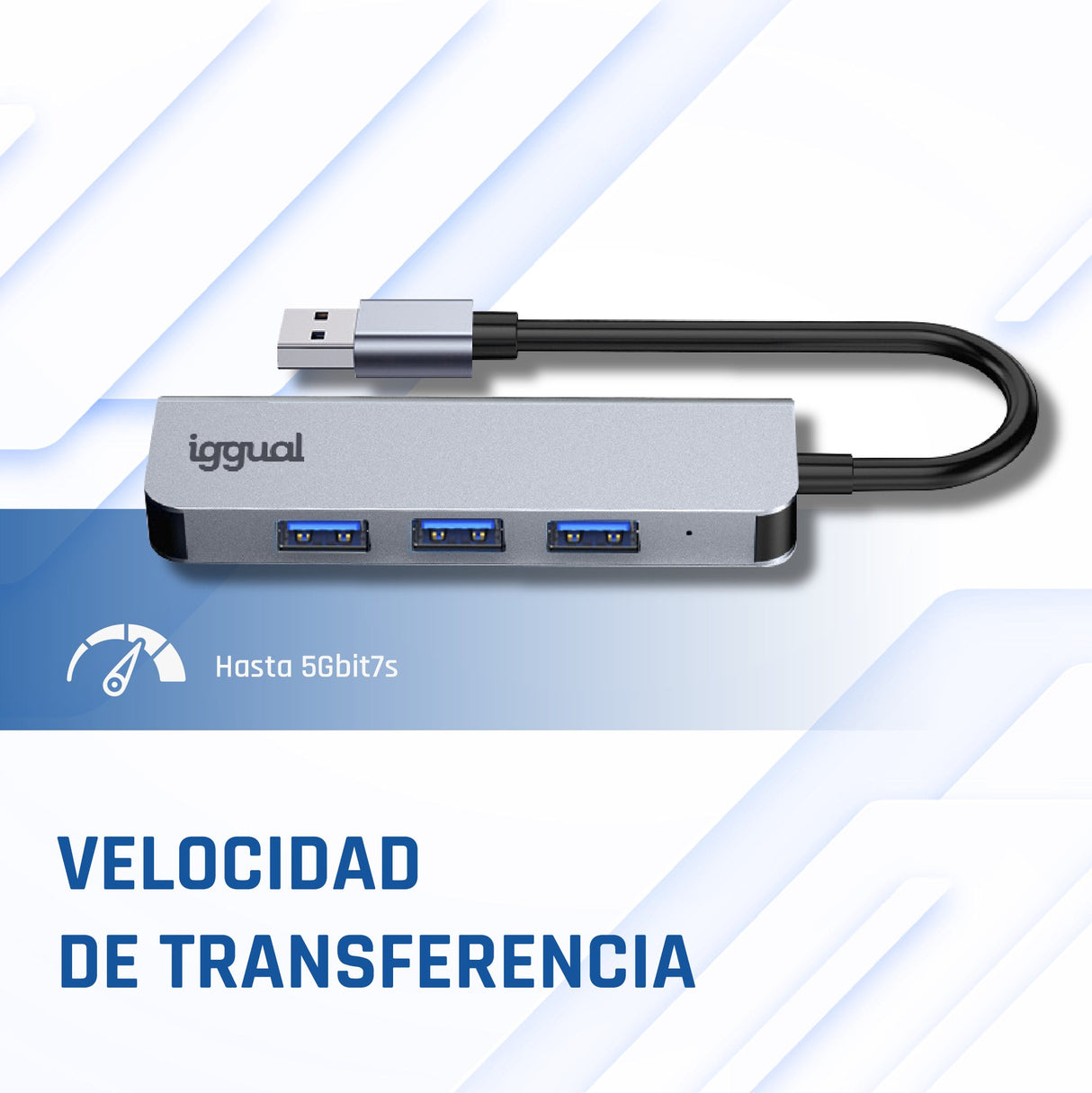 EAN 8435364319246 - iggual IGG319246 hub de interfaz USB 3.2 Gen 1 (3.1 Gen 1) Type-C 5000 Mbit/s Plata imagen 7