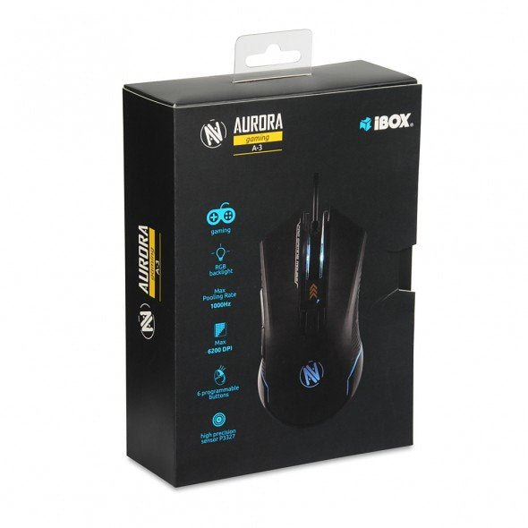 EAN 5901443055884 - iBox AURORA A-3 ratón Juego mano derecha USB tipo A Óptico 6200 DPI imagen 15