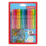Stabilo Rotulador Pen 68 Estuche De 10 Colores Standar + 5 Colores Neón C/Surtidos