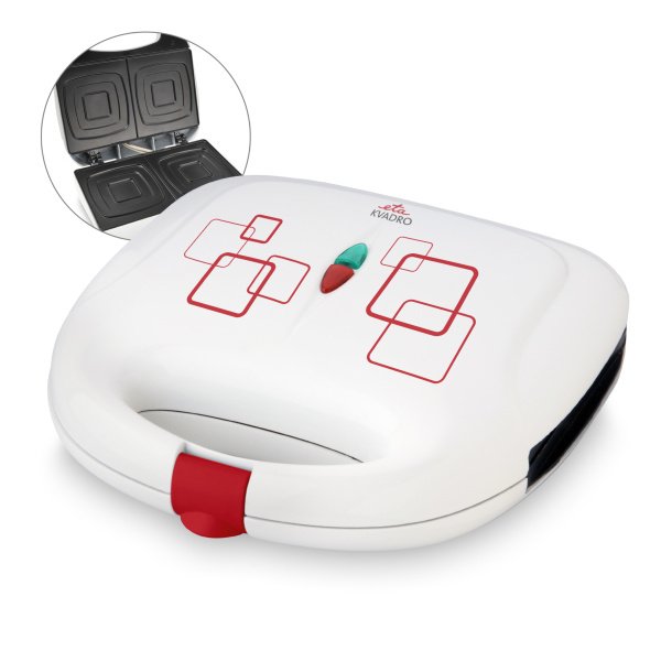 Sandwichera Eta Kvadro Eta415390000 700 W, Nãºmero De Platos 1, Nãºmero De Pastelerã­A 2, Blanco