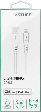Estuff Es601004 Cable De Conector Lightning 0,15 M Blanco