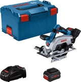 Sierra Circular A Batería Bosch Professional Gks 18v-57-2 Professional Azul/Negro, 2 Baterías Li-Ion Procore18v 5,5ah, En L-Boxx