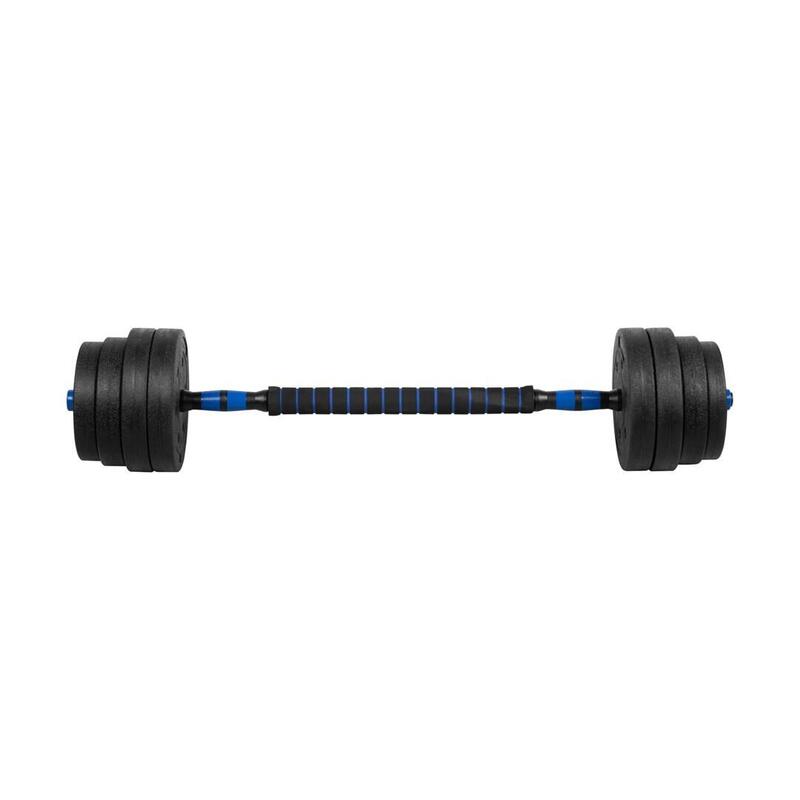 Adjustable Bitumen Dumbbells With Connector 2x15kg Rebel Active