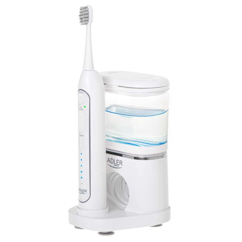 Adler Ad 2180w Cepillo Sónico Con Flossing De Agua 2 En 1, Blanco