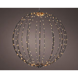 Adorno Led Colgante Bola, De Marco Metálico Negro, Ø38cm.