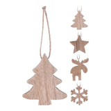 Adorno Navideño Colgante Madera 10cm Colores / Modelos Surtidos