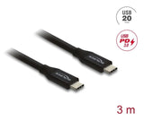 Delock Koaxiales Usb 20 Gbps Cable Usb Pd 3.0 60 W 3 M