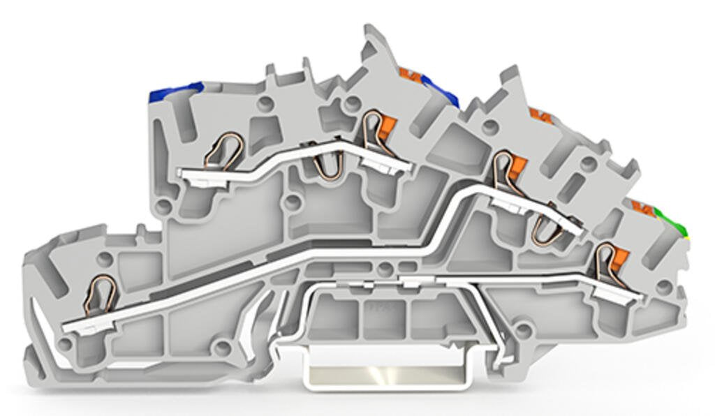 Wago 2203-7546 Installationsetagen- Klemme,N L Pe,Erdgeschoss Grn-Gelb,Grau