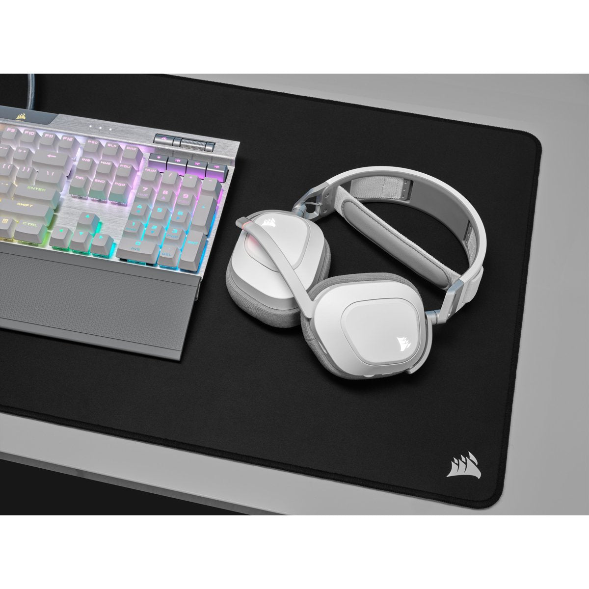 Auriculares Corsair Hs80 Rgb Wireless Blanco Ca-9011236-Eu