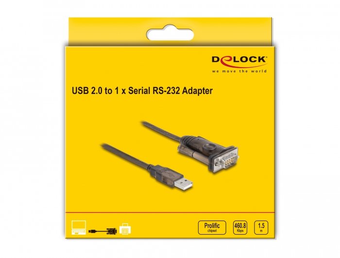 EAN 4043619626465 - DeLOCK 62646 cable de serie Negro USB tipo A DB-9 imagen 4
