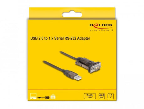 EAN 4043619626465 - DeLOCK 62646 cable de serie Negro USB tipo A DB-9 imagen 4