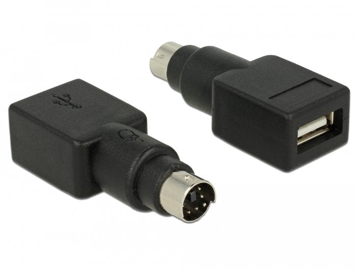 EAN 4043619658985 - DeLOCK 65898 cambiador de género para cable PS/2 USB Type-A Negro, Acero inoxidable imagen 1