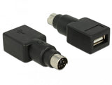 EAN 4043619658985 - DeLOCK 65898 cambiador de género para cable PS/2 USB Type-A Negro, Acero inoxidable imagen 1