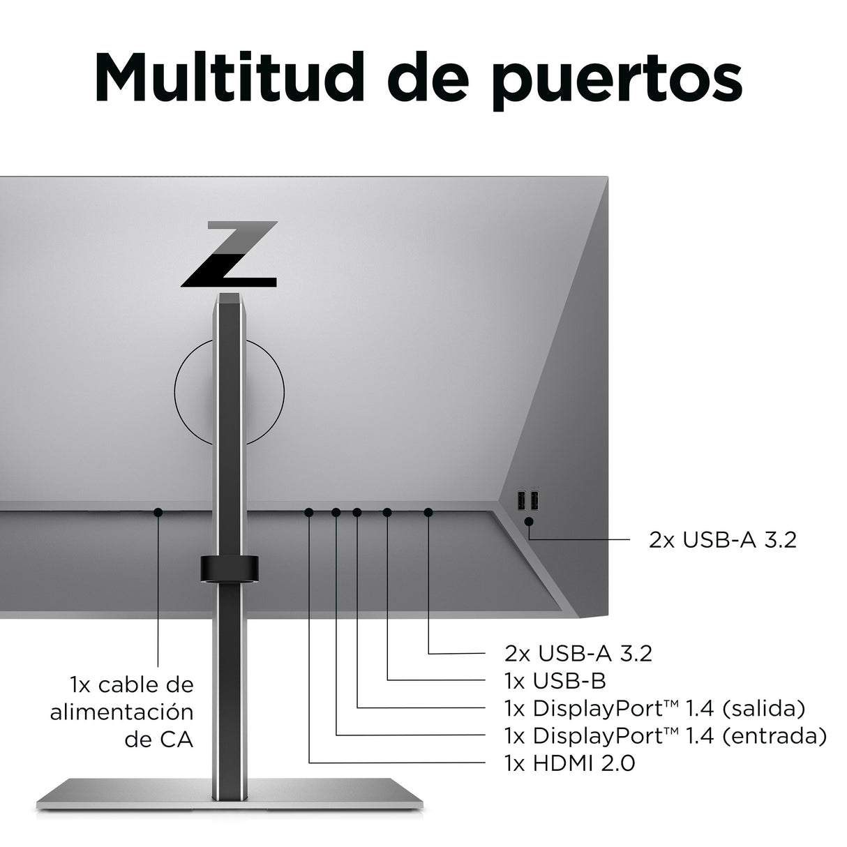 EAN 5715063358832 - HP Z24q G3 QHD Display pantalla para PC 60,5 cm (23.8") 2560 x 1440 Pixeles Quad HD LCD Plata imagen 4