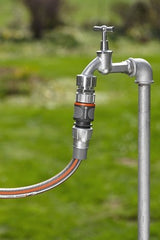 Gardena 18255-50 Accesorio Para Manguera Conector De Manguera Metal Negro, Plata 1 Pieza(S)
