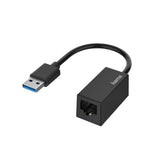 Hama Essential Adaptador De Red - Usb-A Macho - Ethernet Rj45 Hembra - Velocidad Hasta 1gbit/S - Negro